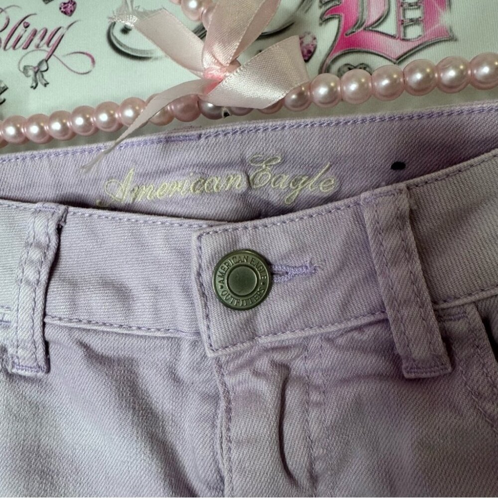 American Eagle Outfitters Light Purple Skinny Jeans pastel lavender - Picture 5 of 8